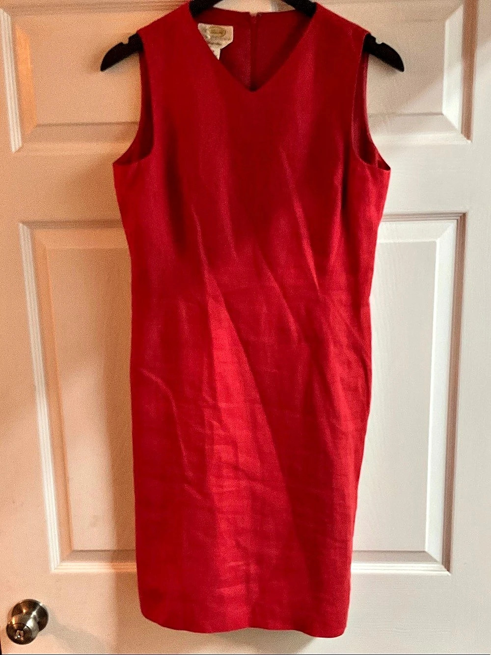 Talbots Linen Mini Dress in Red Size 8 Like New